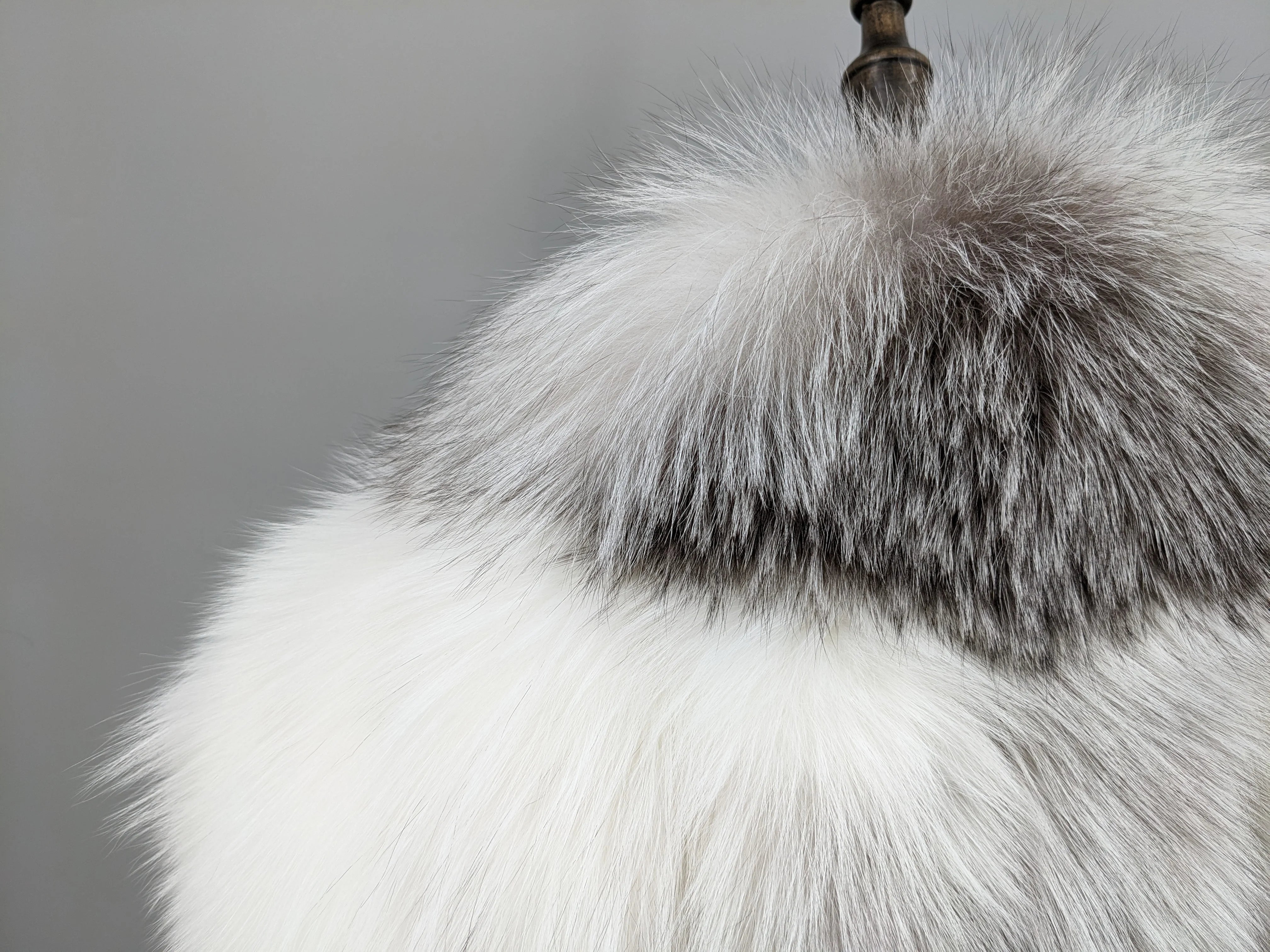 Women Genuine Natural Golden Island Fox Fur Coat with fox fur collar For Winter Fashion Short Jacket