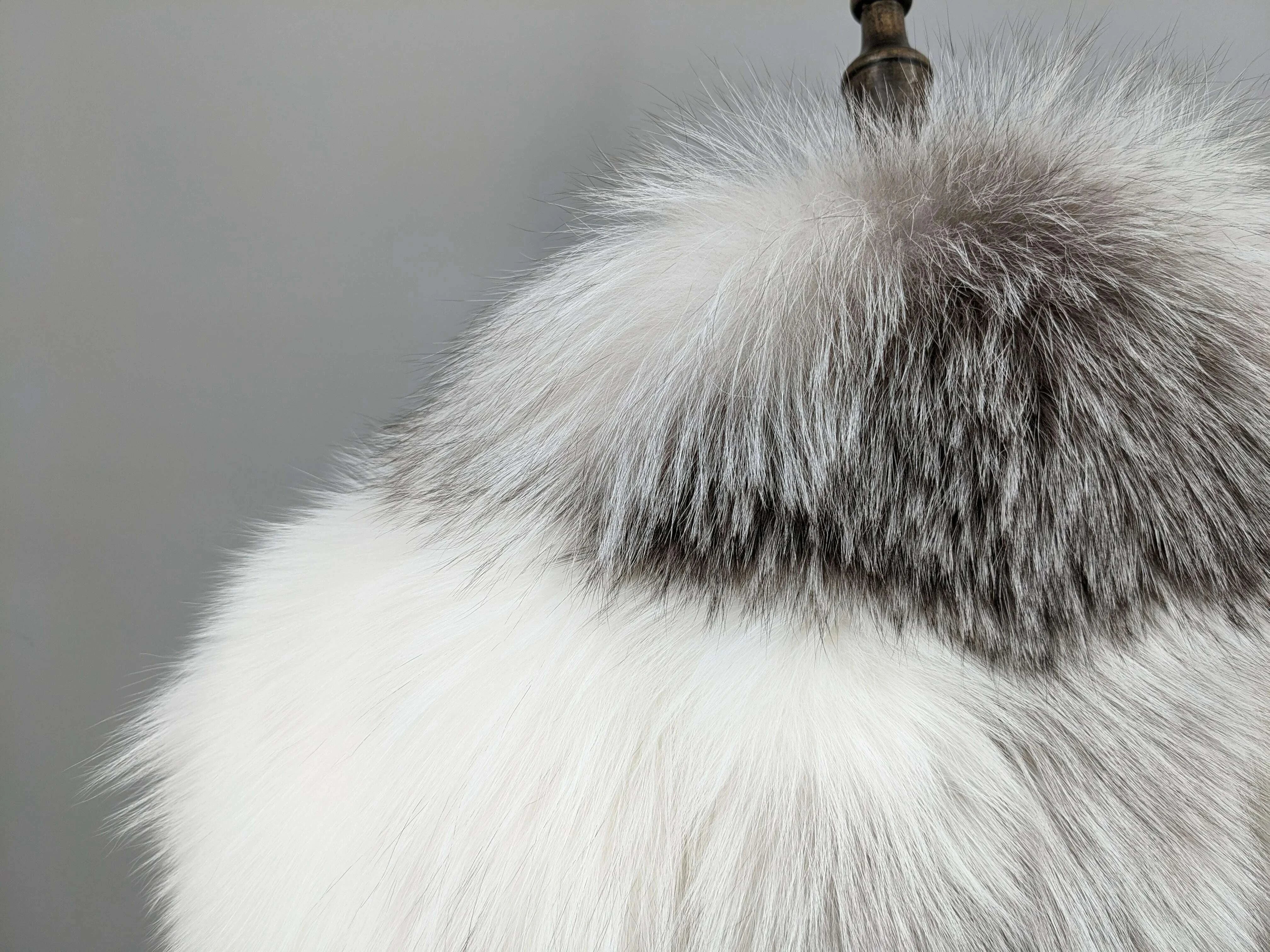 KIMLUD, Women Genuine Natural Golden Island Fox Fur Coat with fox fur collar For Winter Fashion Short Jacket, KIMLUD Womens Clothes