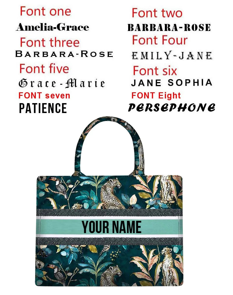 Personalized Tote Bag Canvas Printed — Natural | KIMLUD
