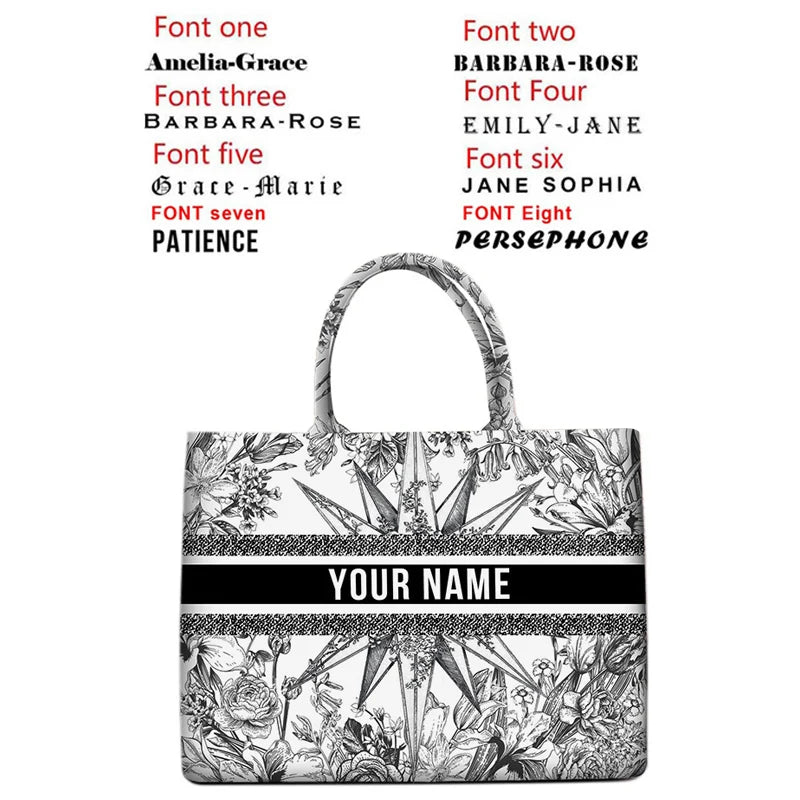 Personalized Tote Bag Canvas Printed — Natural | KIMLUD