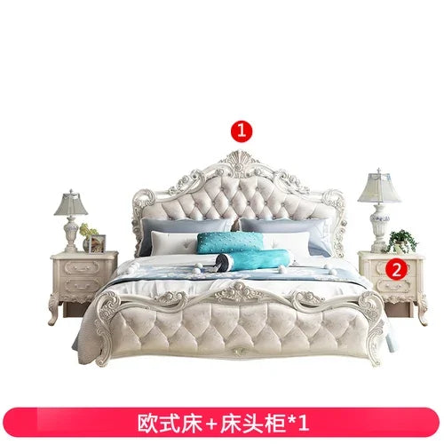 Princess Modern Designer Bedroom Set Double High End Bedding Luxury Bedroom Set Girl Design Letti E Mobili Nordic Furniture
