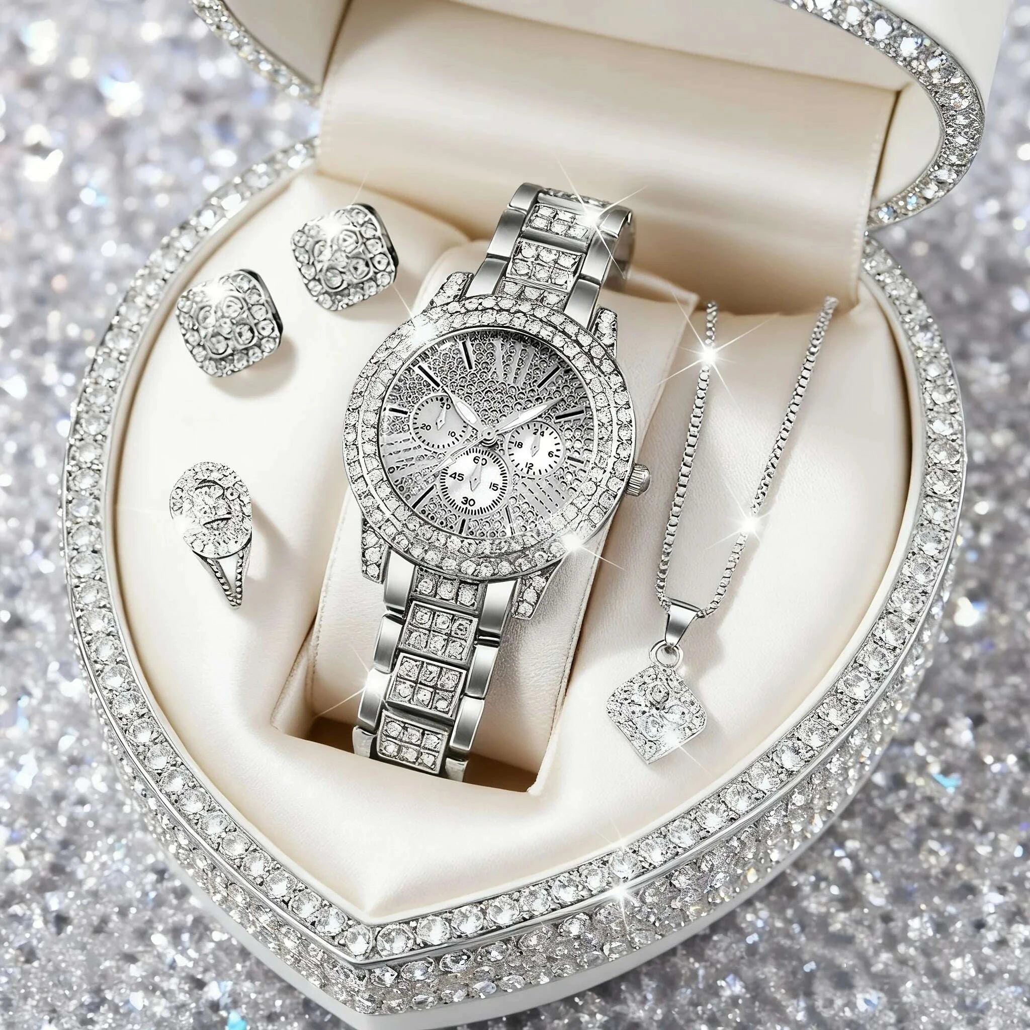 5pcs-elegant-womens-watch-jewelry-set-fashion-rhinestone-ladies-quartz-wristwatch-reloj-mujer-girls-clock-gift(without-box)kimludkimlud-35564033