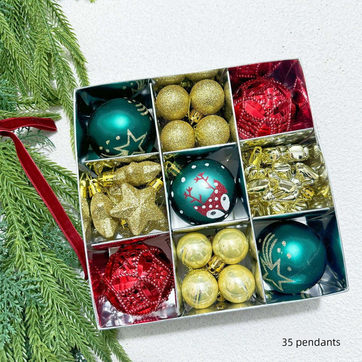 KIMLUD, Christmas Tree 42 Scenes Christmas Decorations, KIMLUD Womens Clothes