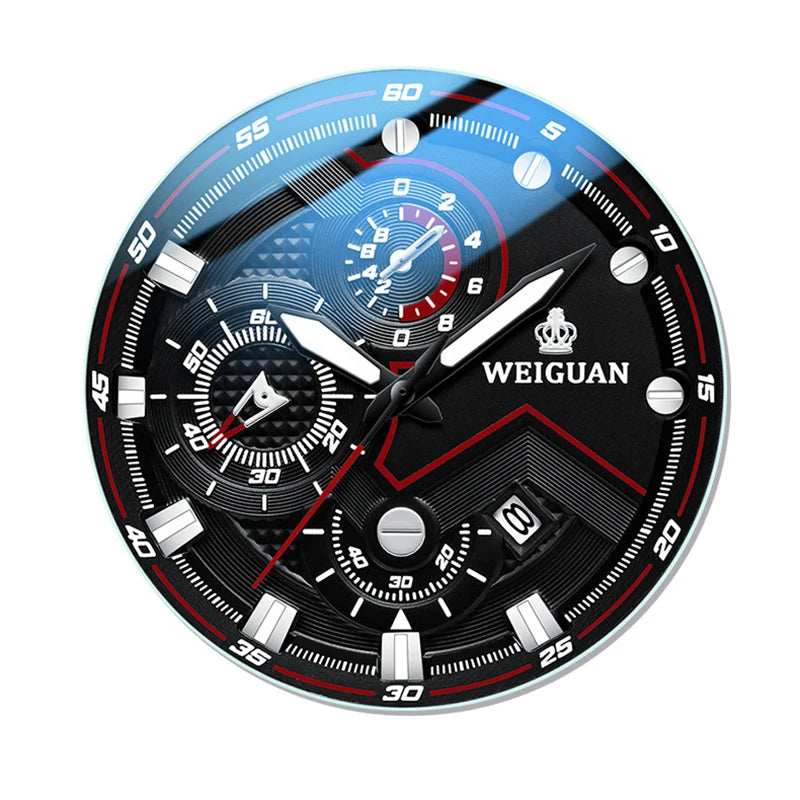 Men's Watch Black Warrior Authentic Trendy Stainless Steel Waterproof Luminous Calendar Male Fashion Quartz Clock Watches Gift