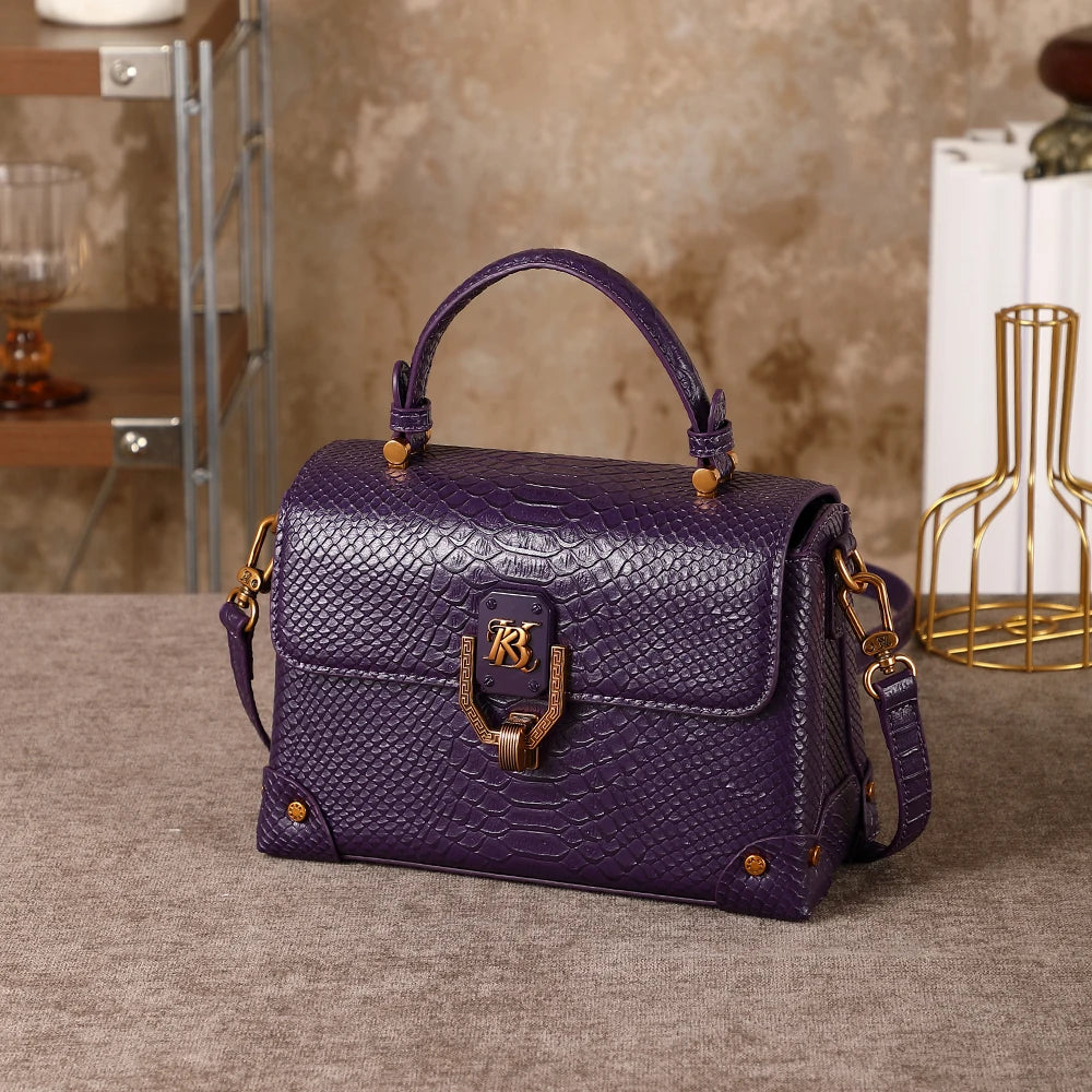Women's handbag 2026 season new high-end simple and fashionable snake pattern single shoulder crossbody bag multifunctional bag