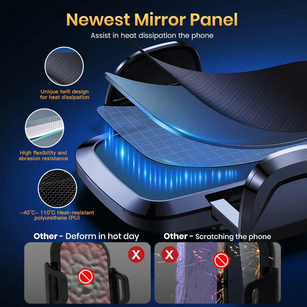 TOPK Universal Car Phone Holder for Air Vent Suction Cup Dashboard Hands Free Cell Phone Mount for Car truck for All Smartphones