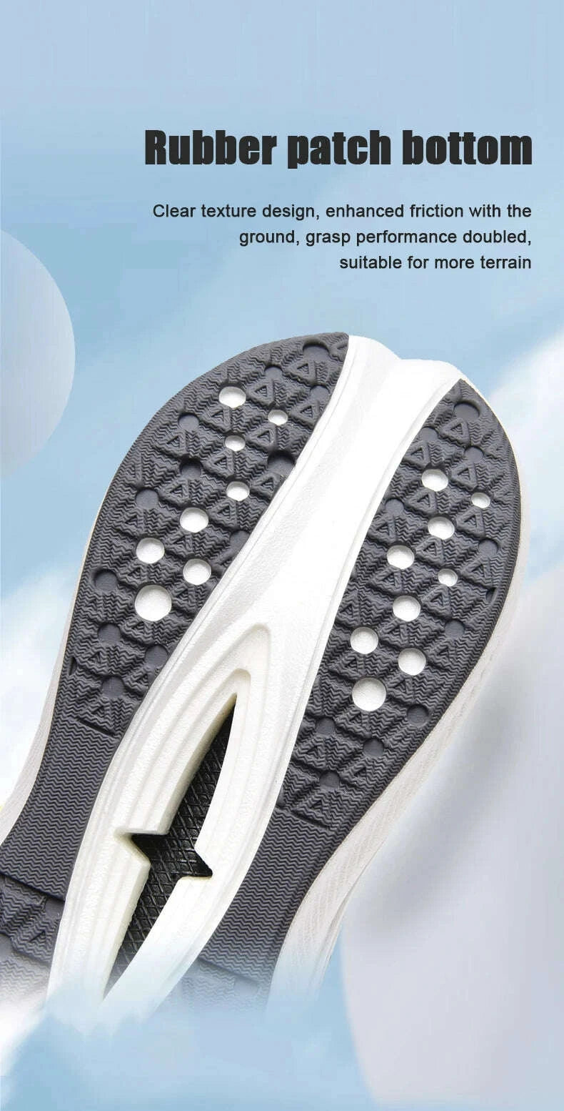 KIMLUD, Fashion men's and women's sports running shoes casual breathable mesh surface carbon plate support wear-resistant rubber outsole, KIMLUD Womens Clothes