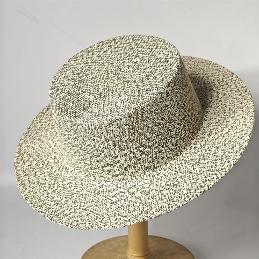 2026 New Hat Panama Straw Hat British Top Hat Men's and Women's Foldable Sun Shading Beach Hat Sun Protection hat