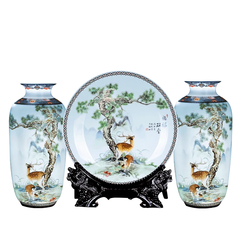 KIMLUD, Ceramic Vase Decoration Egg-Shell Porcelain Home Living Room Flower Arrangement Office Wine Cabinet Antique Shelf Hallway, KIMLUD Womens Clothes