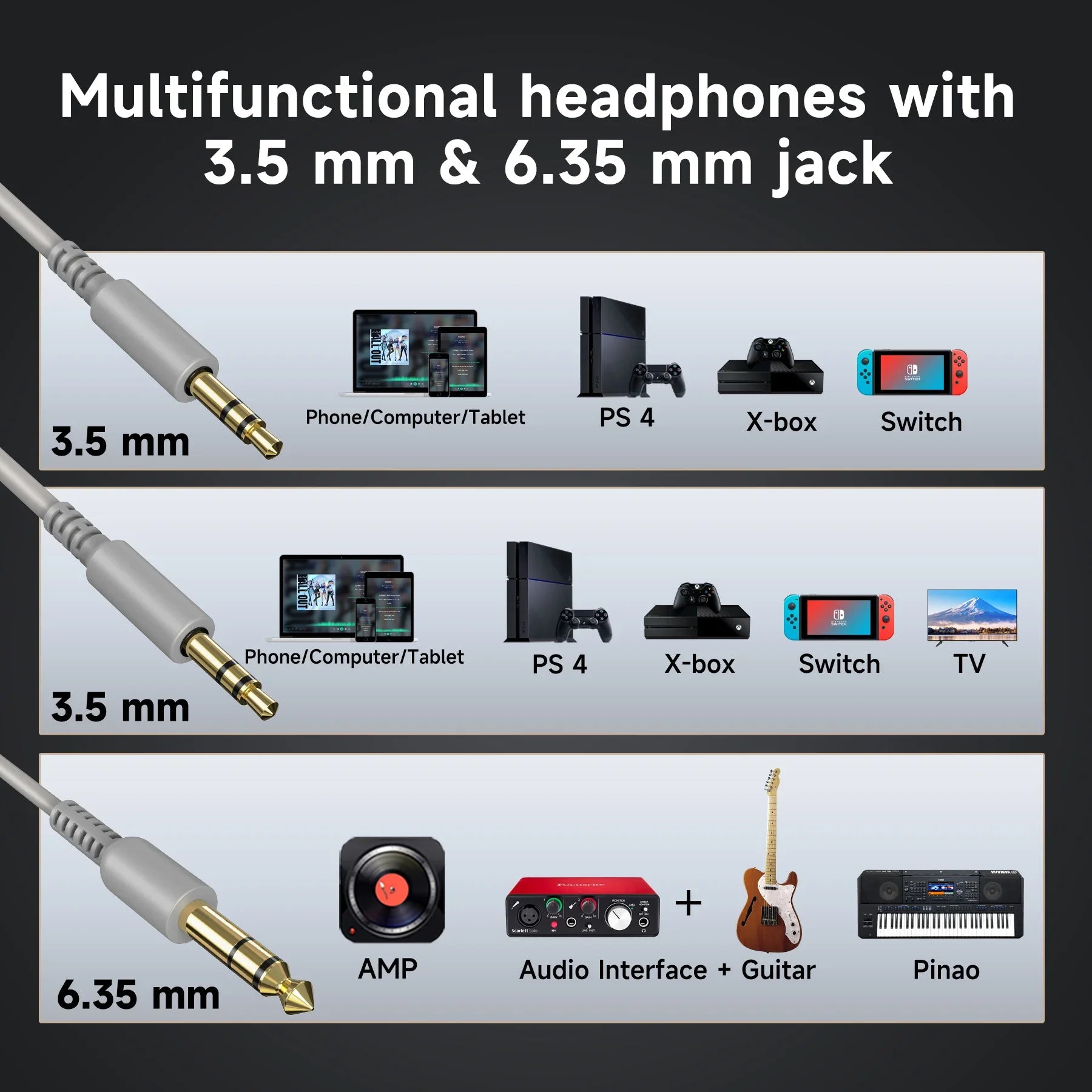 KIMLUD, Oneodio Pro 10 Wired Headphones Over Ear Hi-Res Audio Wired Headset With Microphone Studio DJ Stereo Headphones 3.5mm/6.35mm, KIMLUD Womens Clothes