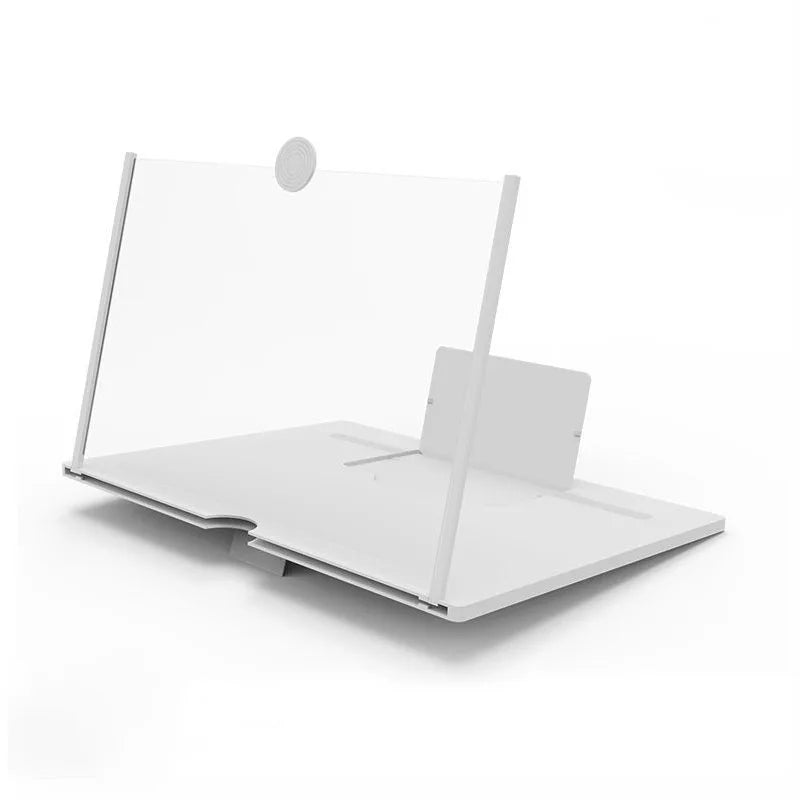 Pull-Out Phone Screen Amplifier 10 12 Inch 3D HD Video Magnifier with Anti-Blue Light Foldable Lazy Stand for All Smartphones