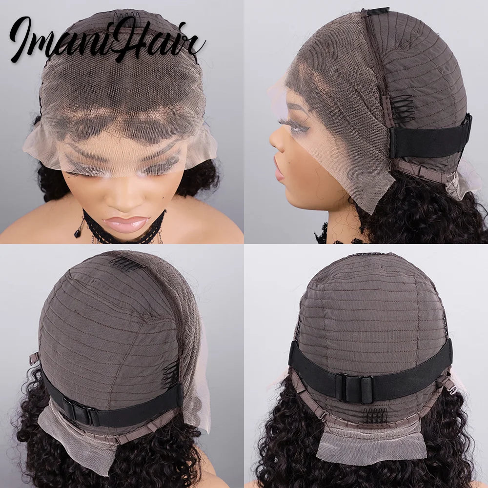 Lace Front Wig – Glueless 250% Burmese Curly – Swiss Lace – Transparent | KIMLUD