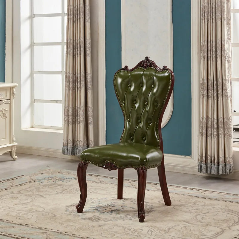 Solid Wood Chairs European Light Luxury — Natural | KIMLUD