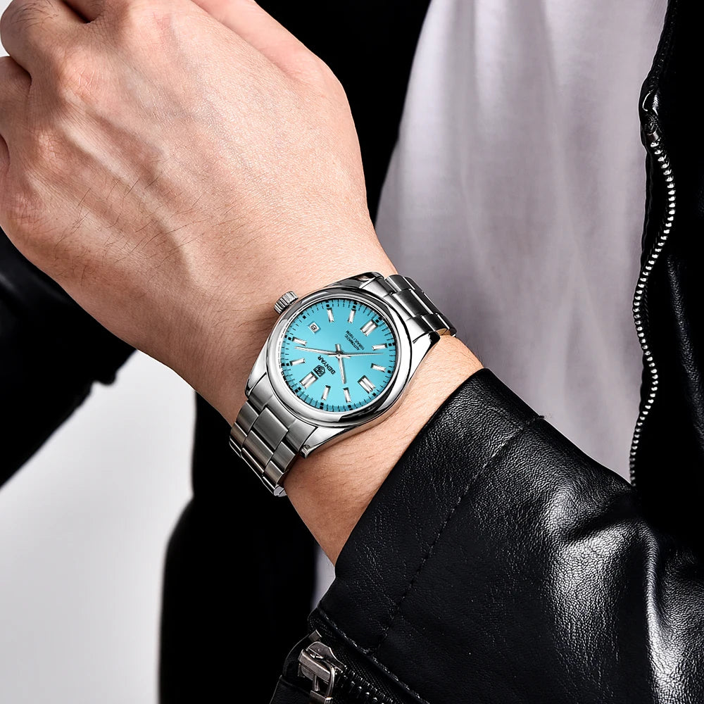 BENYAR Top Brand New Men Mechanical Wristwatches Stainless Steel Sports Automatic Watch 10Bar Waterproof Diving Watch for Men