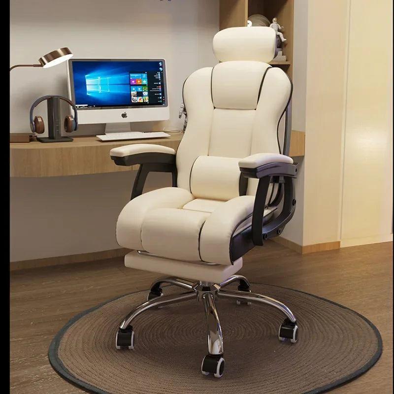 z for China factory wholesale high back swivel office chair pu leather armchair height adjustable office chair with footrest