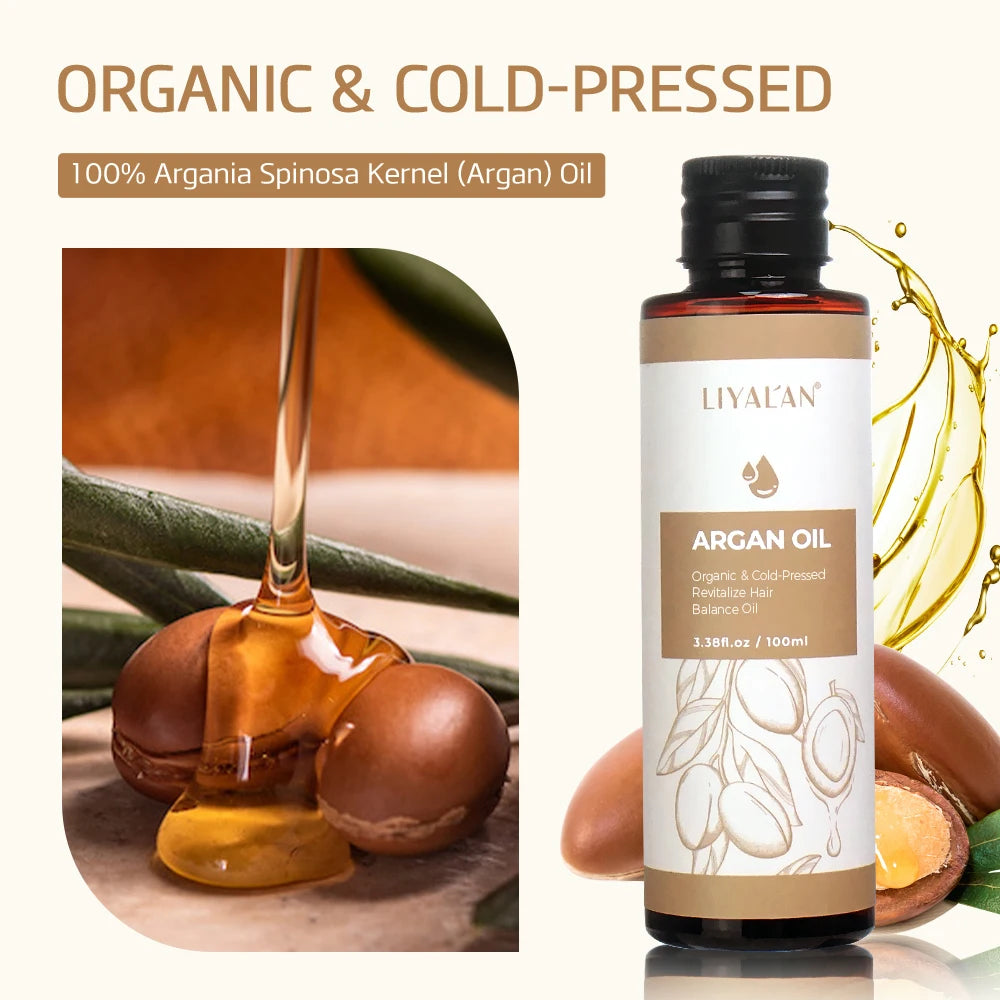Argan Oil Hair Treatment Nourish Repair Damaged Hair — Amber | KIMLUD