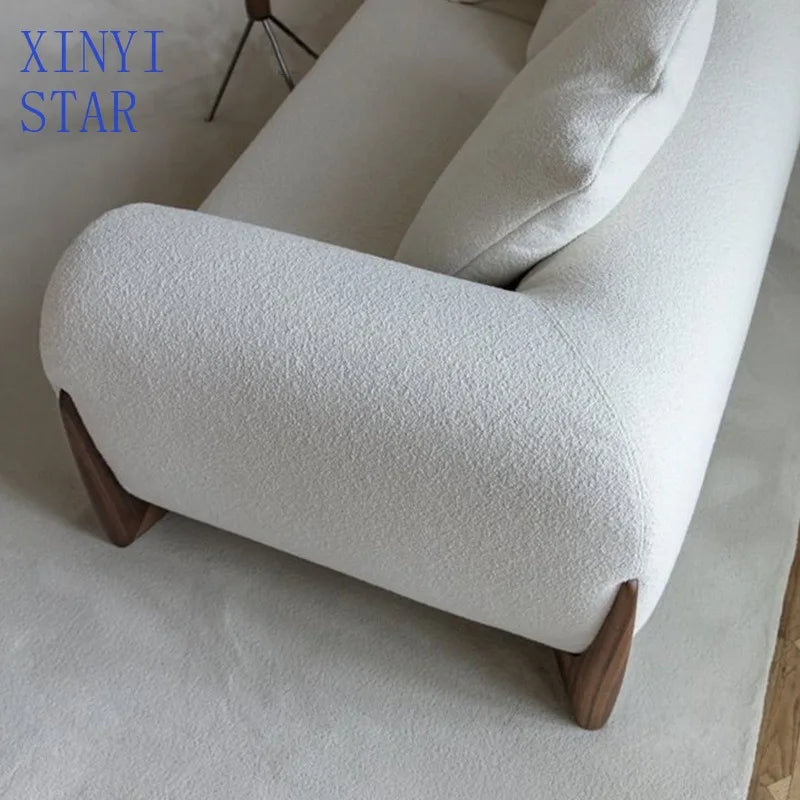 Nordic Fabric Sofa Wabi-Sabi — Ivory White | KIMLUD