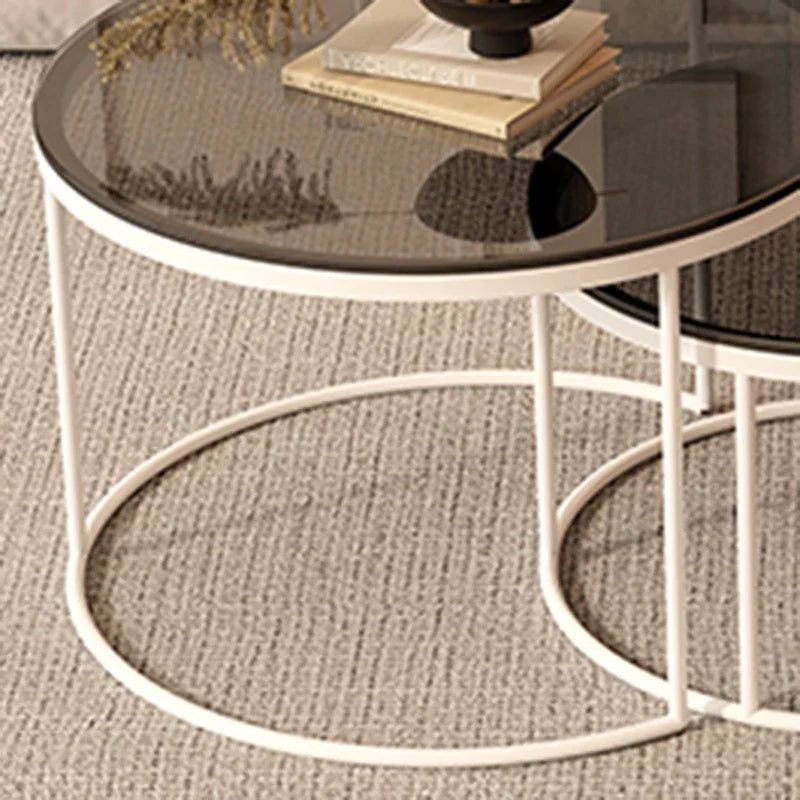Glass Coffee Table Nordic Minimalist Living Room — Clear | KIMLUD