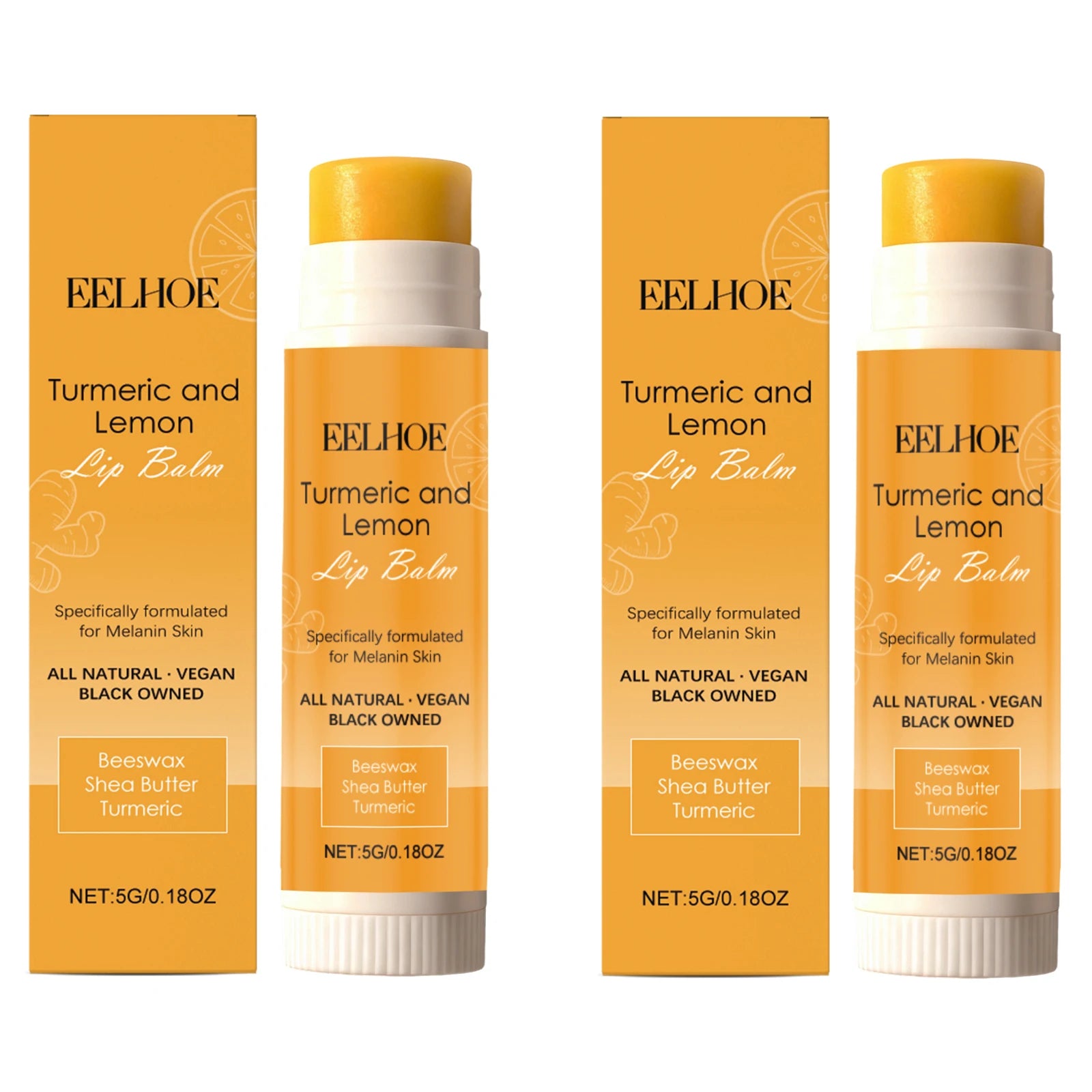 Turmeric Lemon Lipstick Soften Soothing Lip Skin Relieve Lip Dryness Brighten Improve Dullness Exfoliating Moisturizing Lip Balm