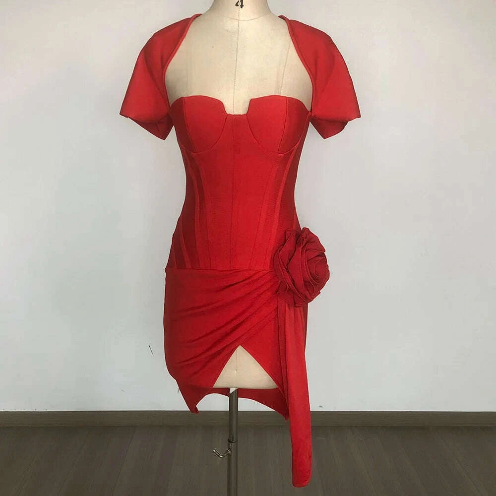 vc-chic-red-short-sleeved-mini-dress-with-corset-and-asymmetric-hem-floral-embellishments-for-fashion-occasionskimlud-womens-clothes-35075363