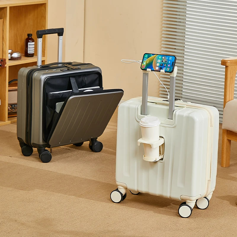 Luggage female small 18 inches suitcase swivel wheels male student durable sturdy thick password travel case