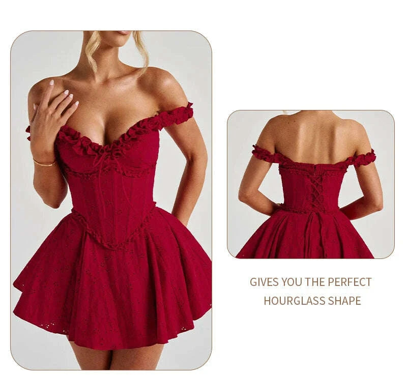 kimlud-vc-trendy-red-off-shoulder-v-neck-mini-ruffled-dress-with-corset-top-for-festival-event-favorite-gown-kimlud-womens-clothes-35041884
