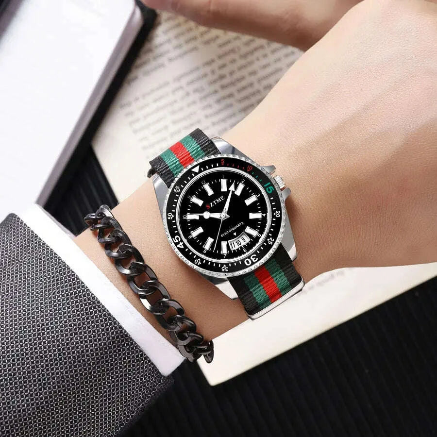 new-fashionable-mens-nylon-strap-calendar-watch-luxurious-and-simple-business-mens-and-womens-night-light-quartz-watchkimludkimlud-35559597