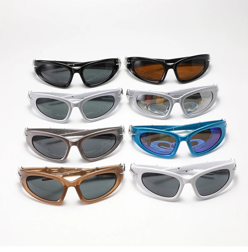 Y2K Punk Sunglasses Anti Light UV400 — Black | KIMLUD