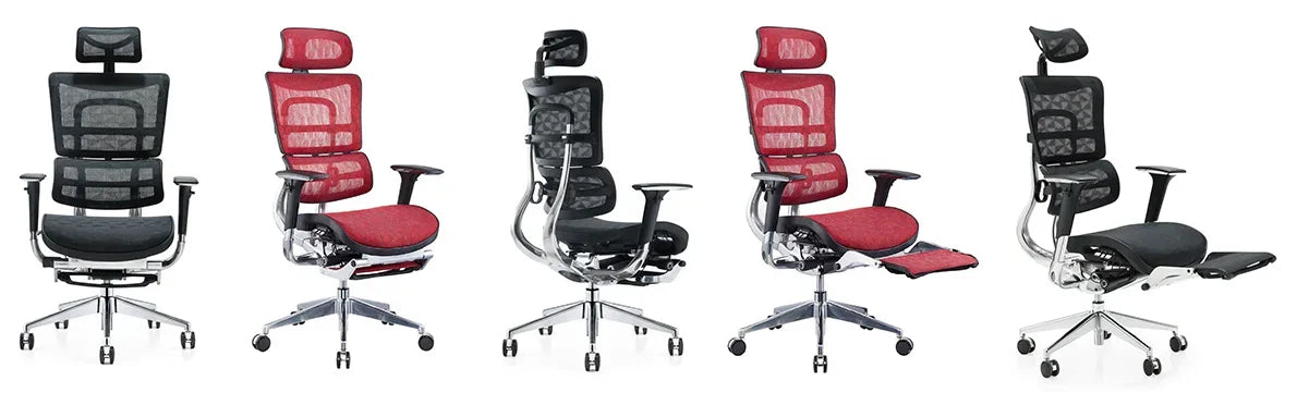 Aluminum Modern Mesh Office Chair Ergonomic — Rosy Pink | KIMLUD