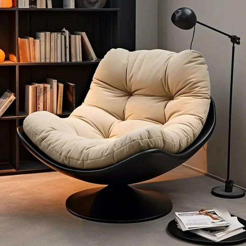 KIMLUD, Minimalist Luxury Sofa Lounge Chair Italian Living Room Balcony Single Seat Leisure Study Reading Chair Swivel Chair Lazy Sofa, KIMLUD Womens Clothes