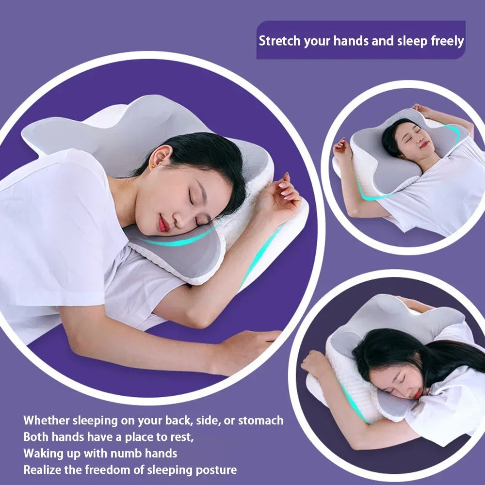 Memory Foam Pillow, Slow Rebound Neck Pillow, Pain Relief, Sleep Pillow
