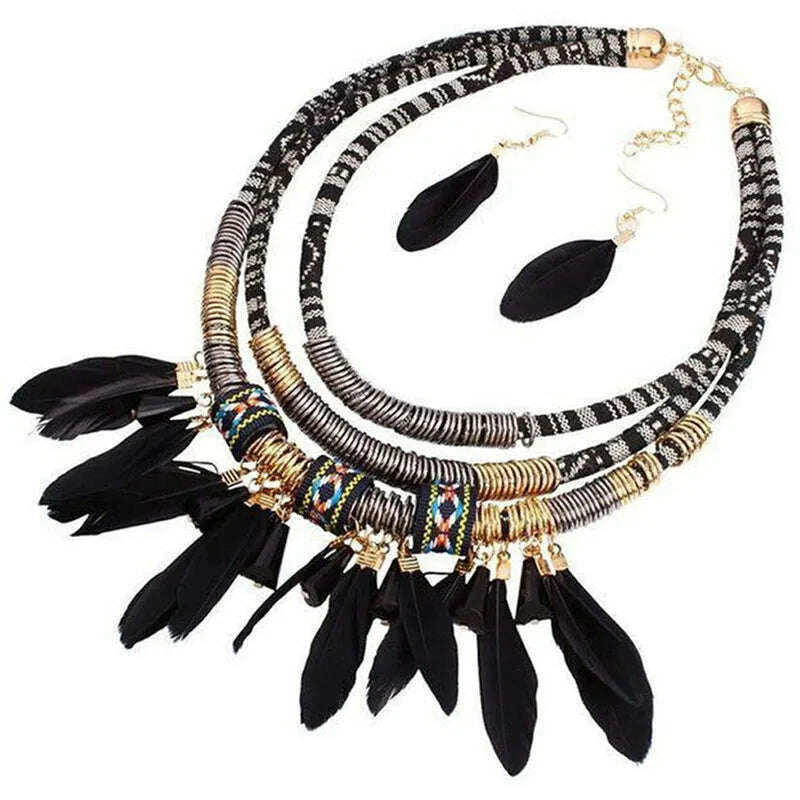 fashion-vintage-ethnic-feather-choker-necklace-earrings-set-for-women-multilayer-nekclace-earrings-jewelry-setskimlud-womens-fashion-34624544
