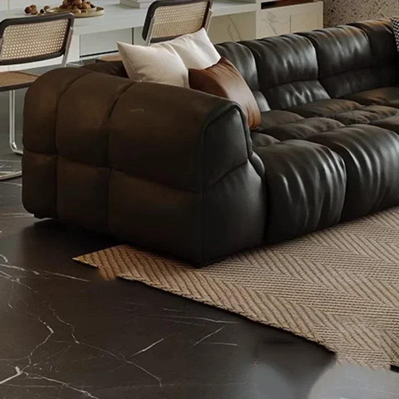 Puff Leather Sofa Bedrooms Comfortable Reclining Luxury Designer Lazy Sofa Modern Minimalist Sofy Do Salonu Home Furniture