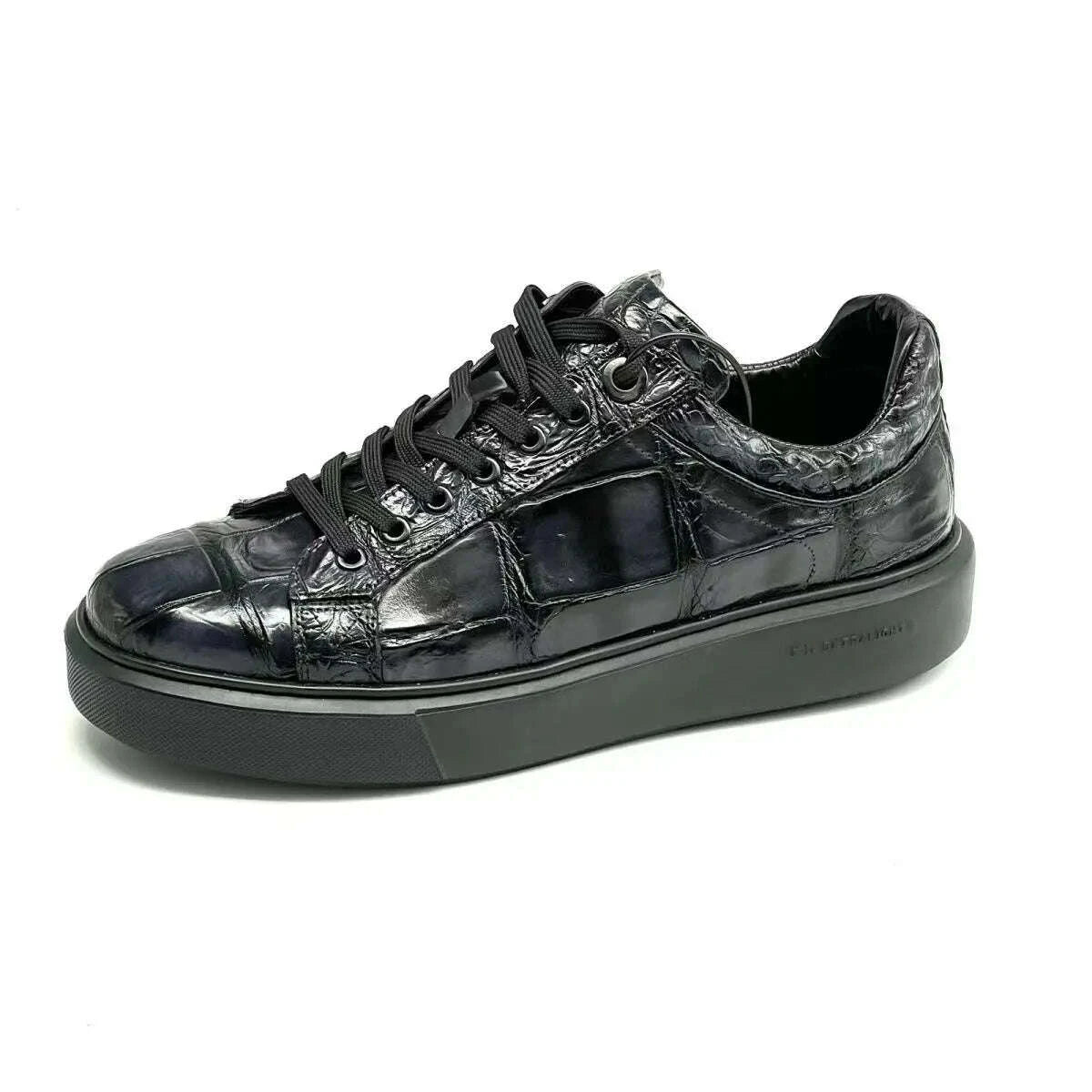 KIMLUD, 2024 new arrival Fashion Crocodile Skin causal shoes men,male Genuine leather sneakers pdd417, KIMLUD Womens Clothes