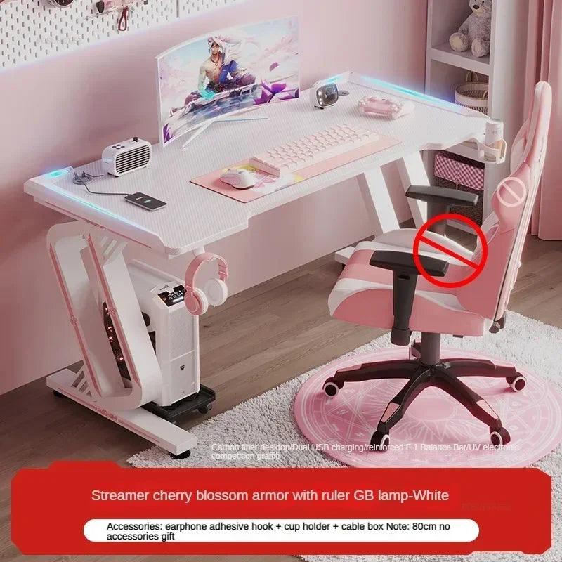 Minimalist Carbon Fiber Computer Desks for Bedroom Single Desktop Gaming Desk Nordic Office Furniture Home Study Reading Desk H