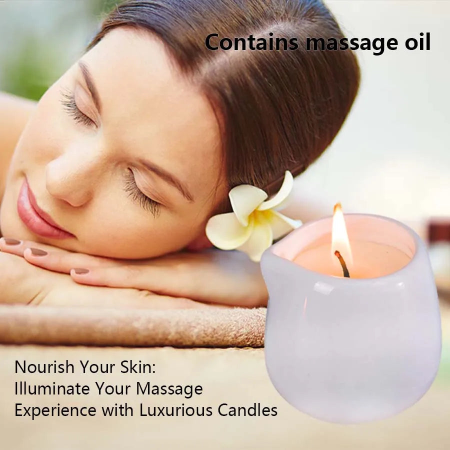 Coconut Wax Massage Candle Amber Vanilla — Amber-Gold | KIMLUD