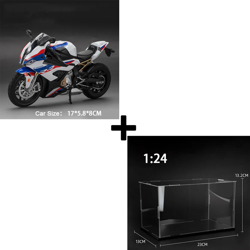 1:12 S1000RR Model Motorcycles Kawazaki NINJA H2R Toys Alloy Diecast Sound Light Shock Absorption Simulation Motorcycle Boy Gift
