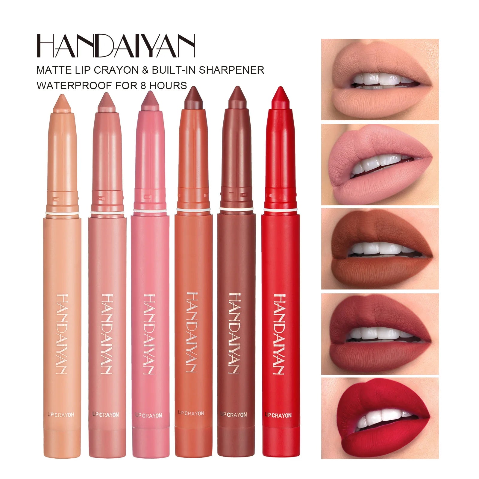 Waterproof Cherry Red Matte Lipstick Sexy Lipliner Pencil Plumping Stain Natural Nude Pink Lip Liner Outline Lips Contour Makeup