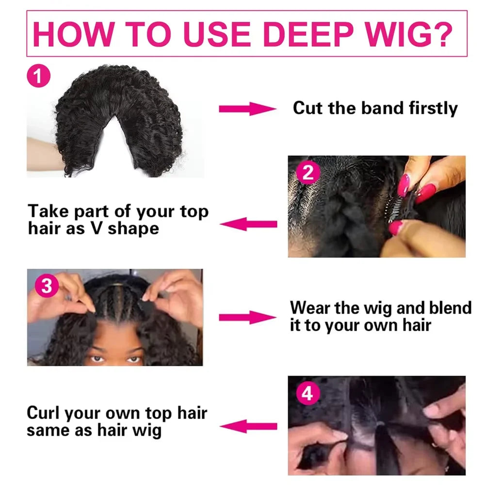 V Part Wig – 32 Inch Easy Install – Remy Human Hair – Natural Color | KIMLUD