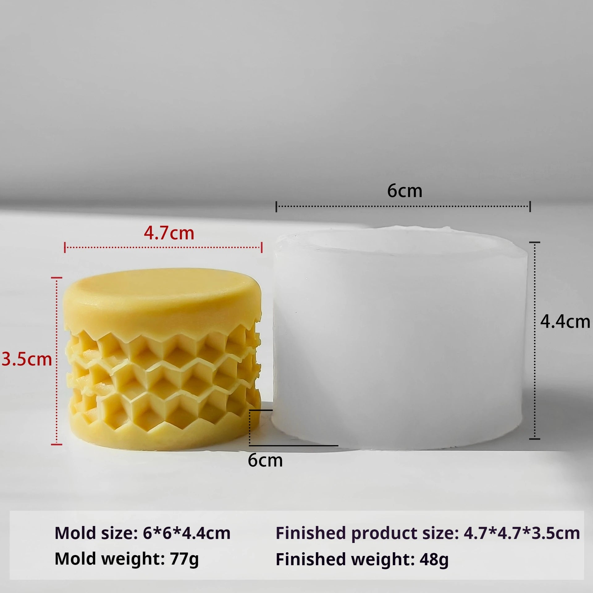 KIMLUD, 3D Silicone Candle Soap Mold Handmade DIY Plaster Sculpture Honeycomb Cylinder Homemade Scented Aromatherapy Gifts silicone mold, KIMLUD Womens Clothes