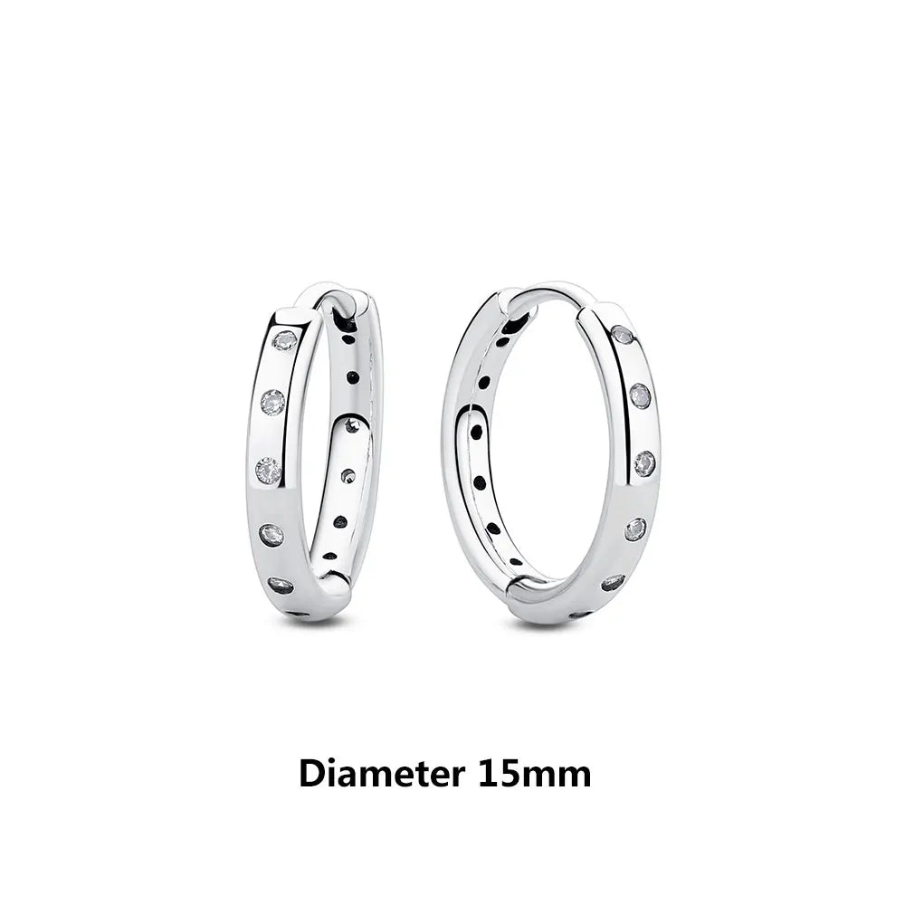 Sterling Silver Stud Hoop Earrings Crown Heart Bee — Rose Gold | KIMLUD
