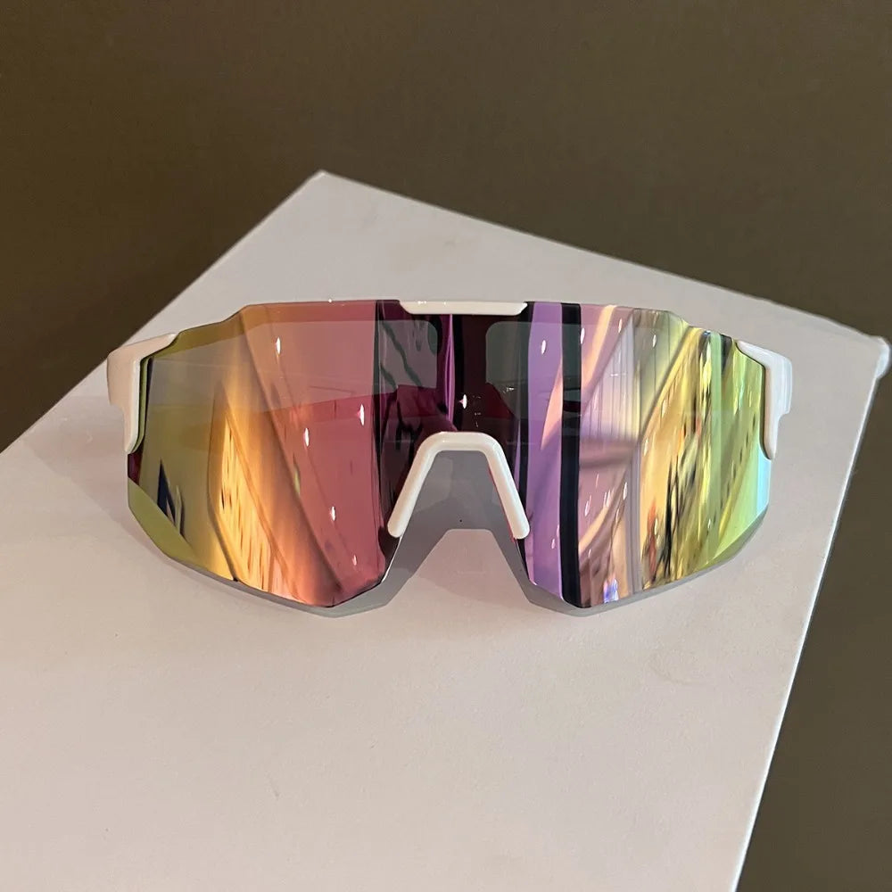 Polycarbonate Sport Sunglasses UV Protection Windproof — Black | KIMLUD