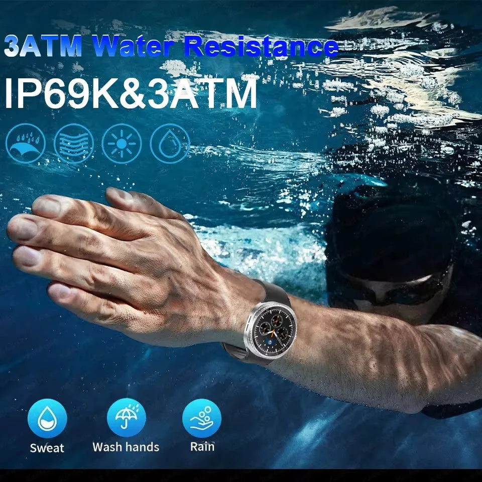 46mm Watch 8 Ultra Classic GPS Compass NFC SmartWatch Men AMOLEDS Rotating Dial BT Call 3ATM Waterproof Watch7 Upgraded Watches