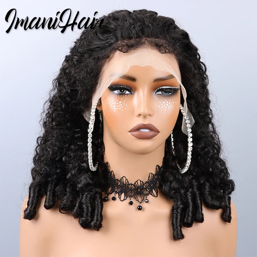 Lace Front Wig – Glueless 250% Burmese Curly – Swiss Lace – Transparent | KIMLUD