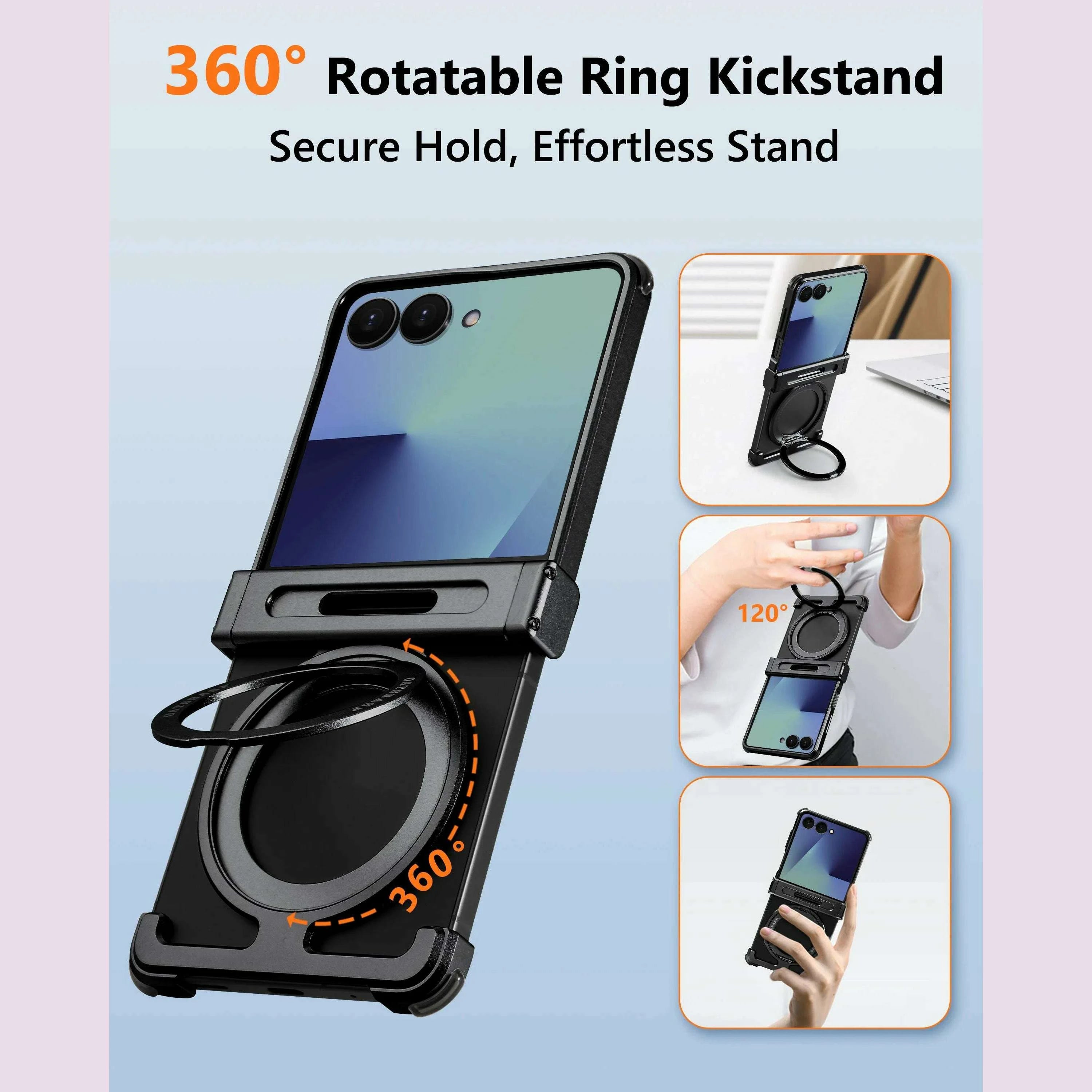 oatsbasf-metal-frameless-phone-case-for-samsung-galaxy-z-flip-7-with-kickstand-360°rotation-magnetic-shockproof-protective-coverkimlud-womens-fashion-34614555