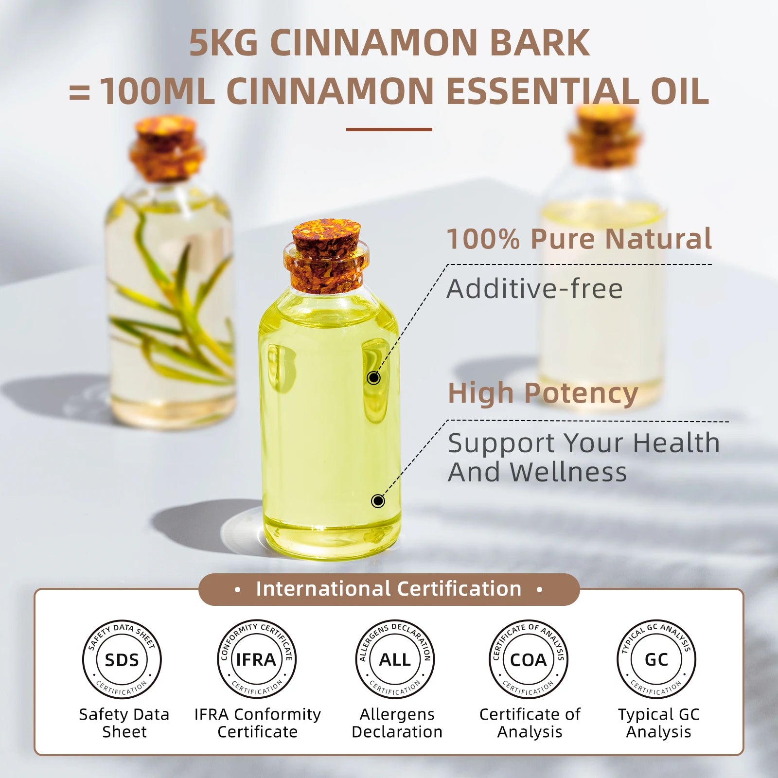 Pure Essential Oil Cinnamon Bark Extract — Amber | KIMLUD