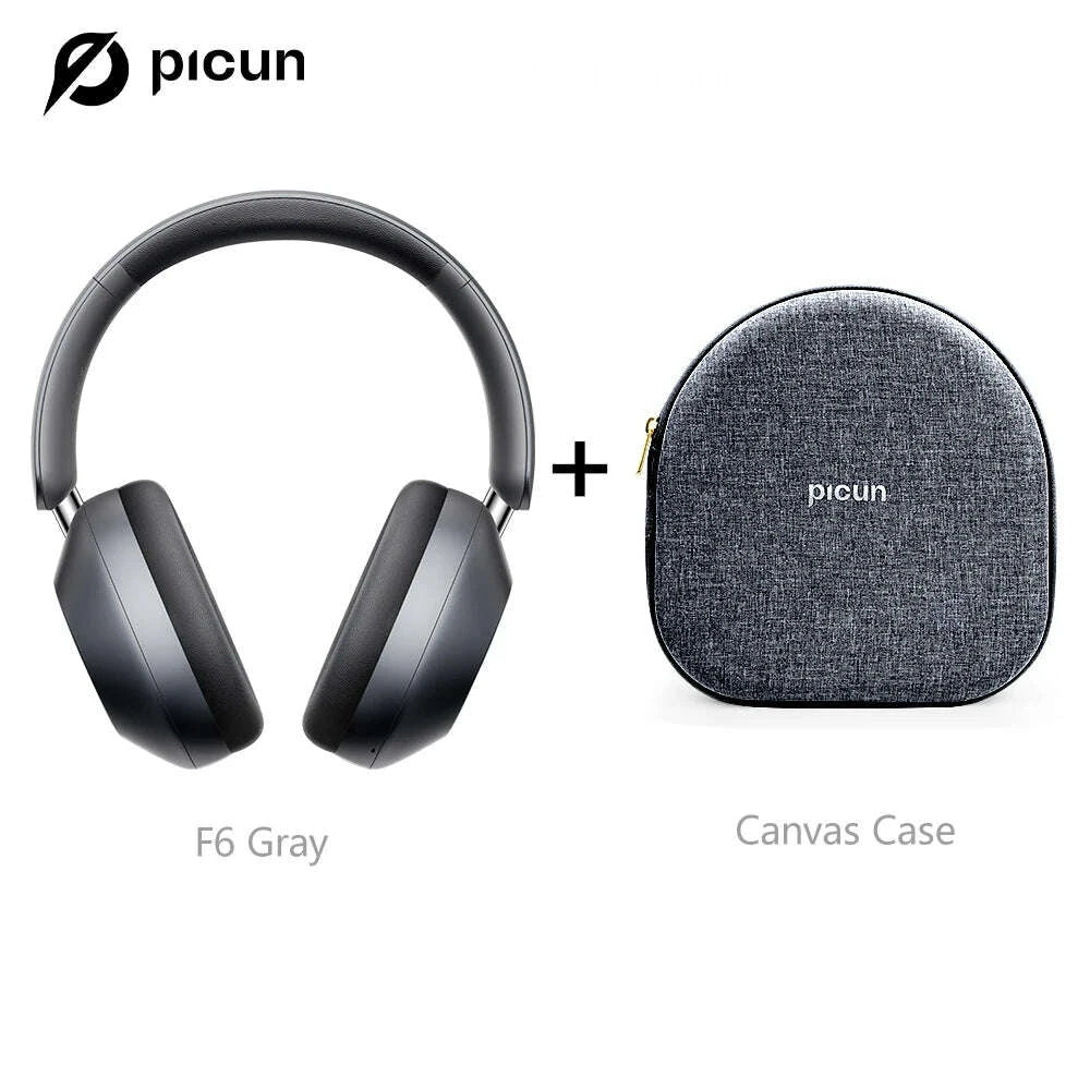 KIMLUD, Picun F6 Active Noise Cancelling Bluetooth Headset Hi-Res ANC Head Tracking 3D Audio Wireless Headphones APP Control Low Latency, KIMLUD Womens Clothes