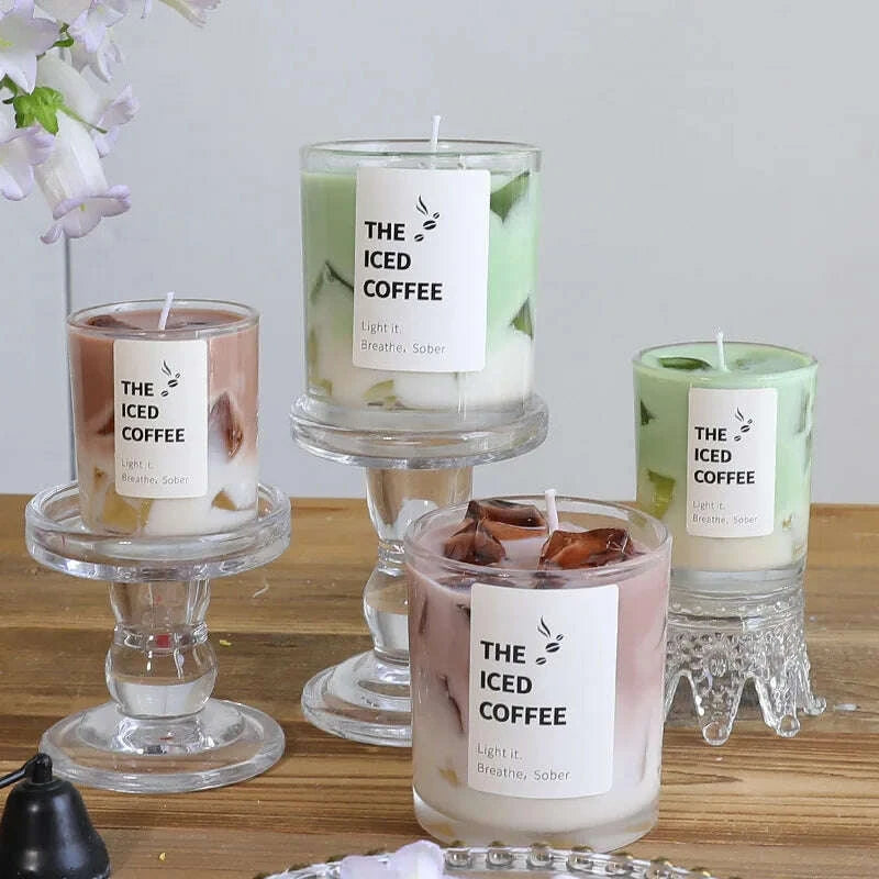 KIMLUD, Jelly Wax Coffee Cup Aromatherapy Bedroom Smoke Free Candles Romantic Atmosphere Fragrance, KIMLUD Womens Clothes