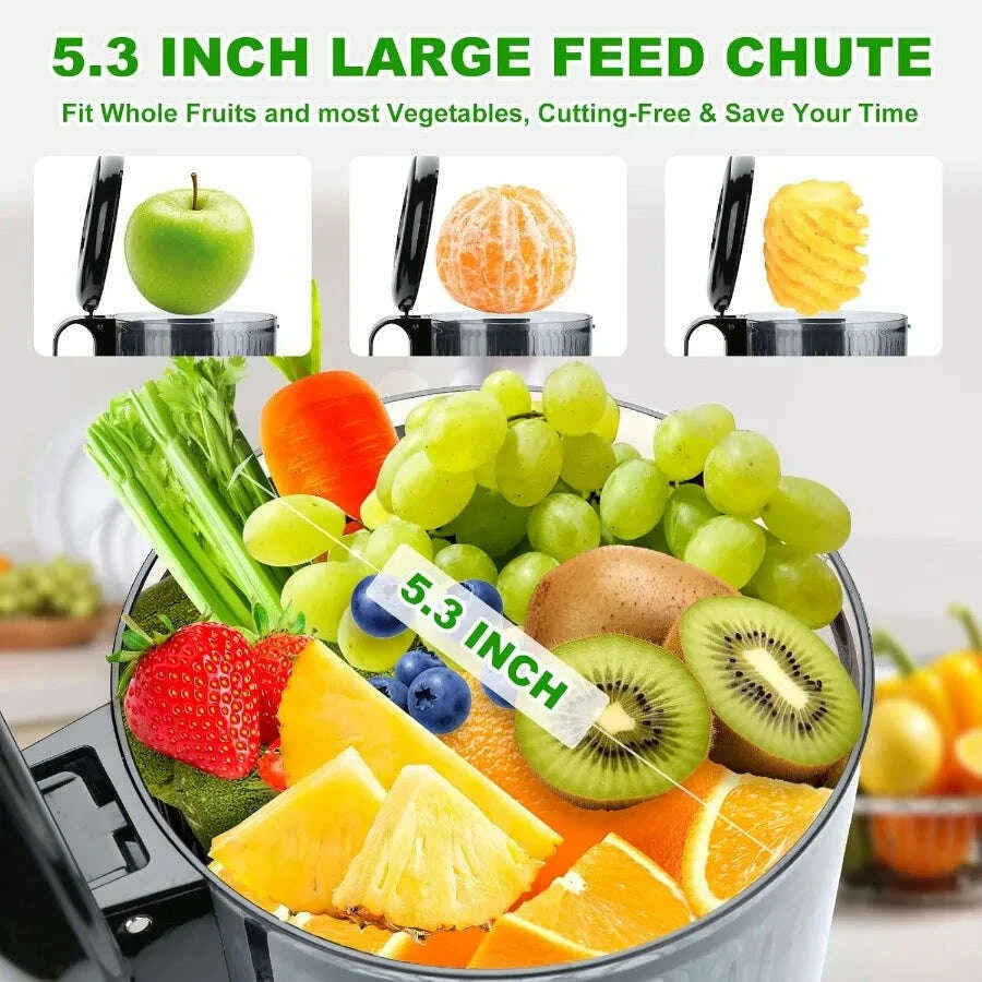 cold-press-juicer-with-53inch-large-feed-chute-for-whole-fruits-and-vegetables-slow-juicing-extractor-machine-with-300w-mastickimlud-womens-fashion-34626931