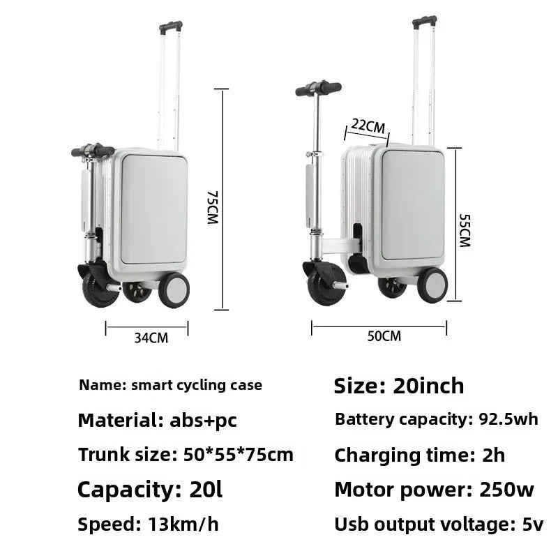 Nylon Suitcases Carry-On 20-Inch Trolley — Black | KIMLUD